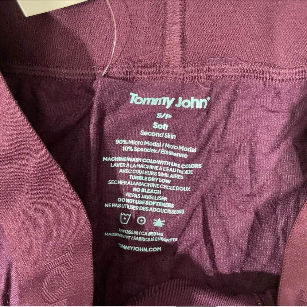 NWD $36 Tommy John [ Small ] Soft Second Skin Boxer Briefs‎ Merlot #5255